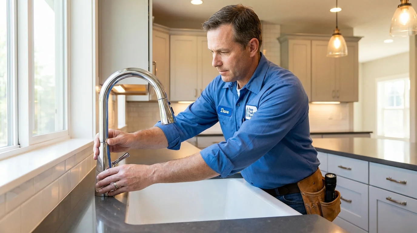 Kitchen faucet installation by Johns Plumbing LLC in Edgard